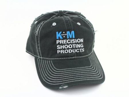 K&M Logo Hat - Black Distressed Look - 100% Cotton Twill -0