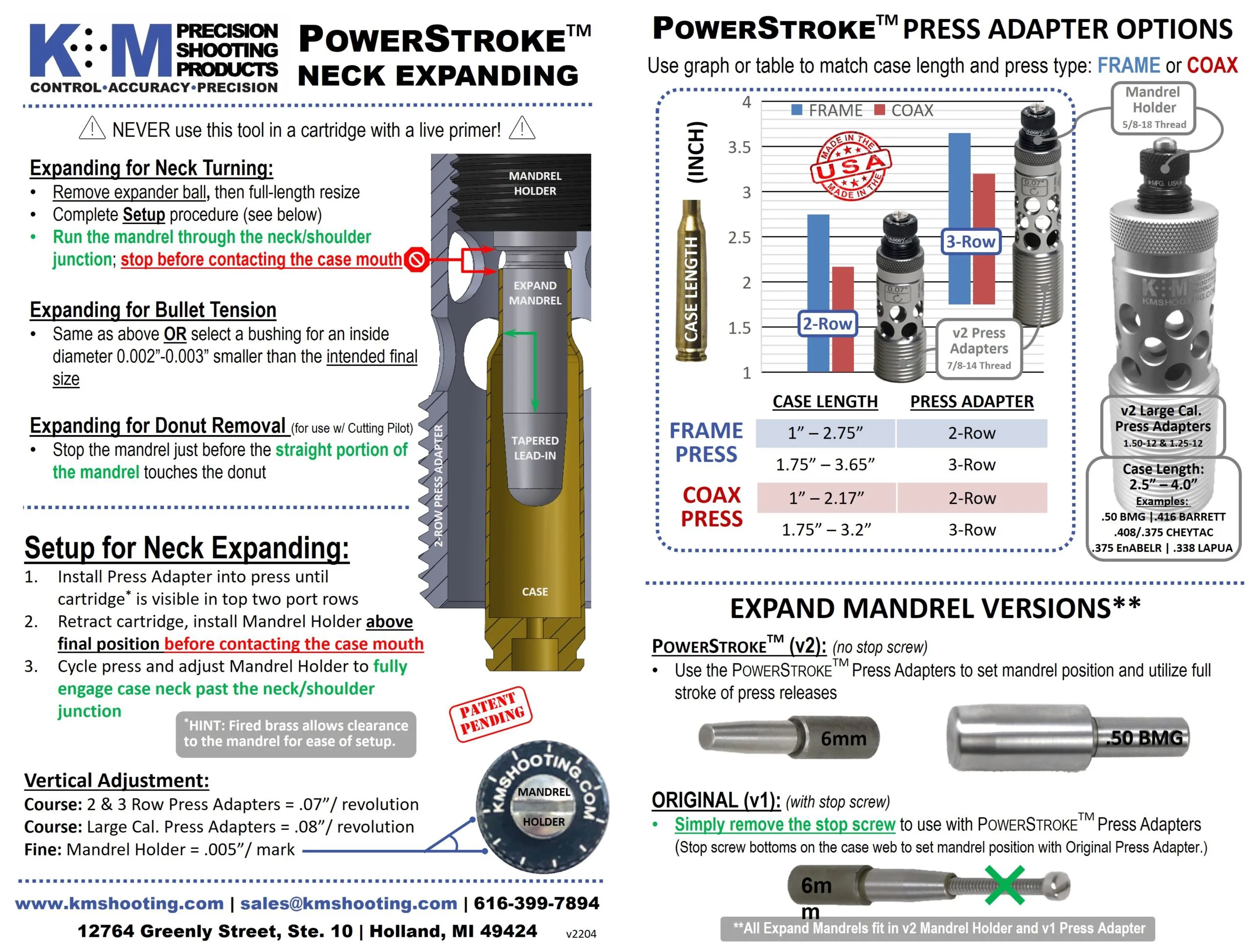 6mm-.30 Cal Special Expand Mandrel - PowerStroke (v2 Mandrel Holder & Press Adapter Required) - Image 2