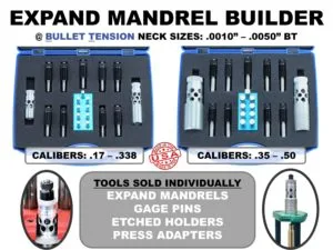 Expand Mandrels for Bullet Tension Builder